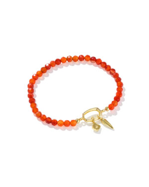 Sylvia Stretch Bracelet - Orange Banded Agate