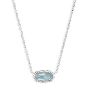 Elisa Necklace - Light Blue Illusion on Silver